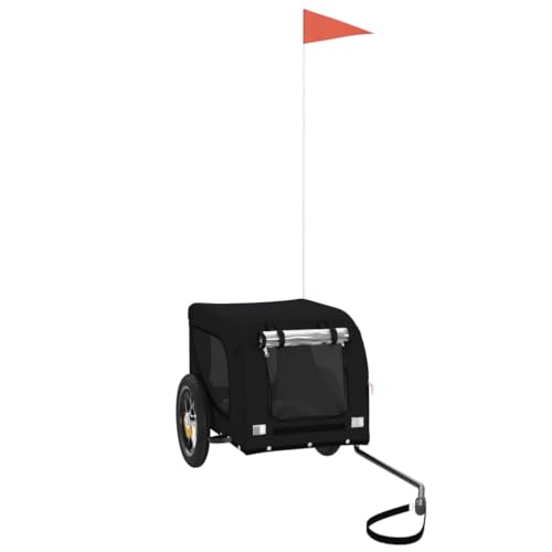vidaXL Fahrradanhänger für Hunde, Hundeanhänger mit Reflektoren Flagge, Hundetransporter Maximale Belastbarkeit 30 kg, Haustier Transportwagen, Schwarz Oxford-Gewebe Eisen vidaXL Fahrradanhänger für Hunde, Hundeanhänger mit Reflektoren Flagge, Hundetransporter Maximale Belastbarkeit 30 kg, Haustier Transportwagen, Schwarz Oxford-Gewebe Eisen von vidaXL