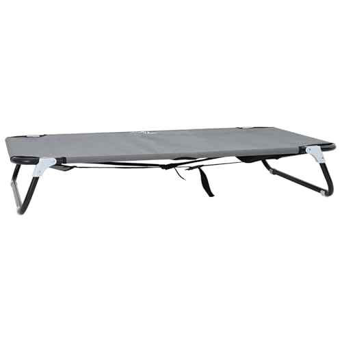 vidaXL Faltbares Hundebett Hellgrau Metallrahmen, Polyesterbett vidaXL Faltbares Hundebett Hellgrau Metallrahmen, Polyesterbett von vidaXL