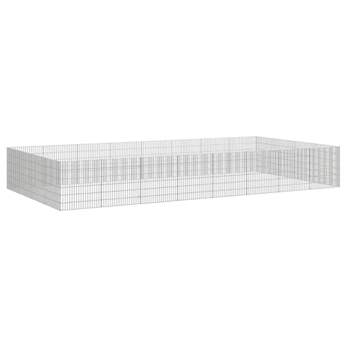 vidaXL Freilaufgehege 24-teilig 54x60 cm Verzinktes Eisen, Gehege, Kleintiergehege, Freigehege, Gehegen, Kleintiergehegen, Freigehegen, Freilaufgehege von vidaXL