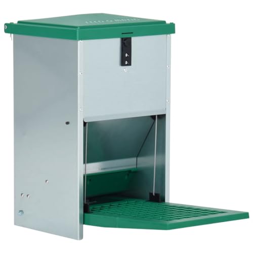 vidaXL Geflügel Futterautomat Feedomatic mit Pedal 8kg Hühnertrog Trittplatte von vidaXL
