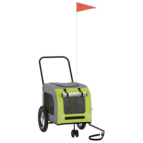 vidaXL Grüner Hunde-Kinderwagen Polyester, Stahl 124 x 53 x 53 cm Faltbar vidaXL Grüner Hunde-Kinderwagen Polyester, Stahl 124 x 53 x 53 cm Faltbar von vidaXL