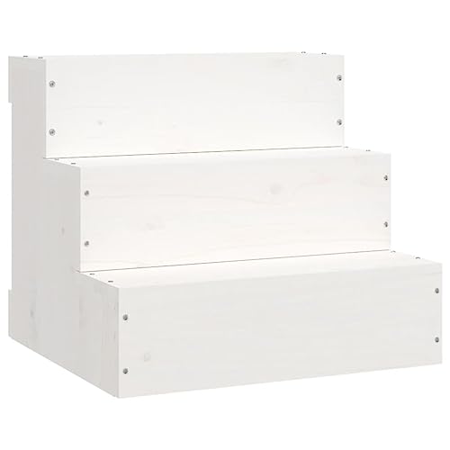 vidaXL Haustiertreppe Weiß 40x37,5x35 cm Massivholz Kiefer vidaXL Haustiertreppe Weiß 40x37,5x35 cm Massivholz Kiefer von vidaXL