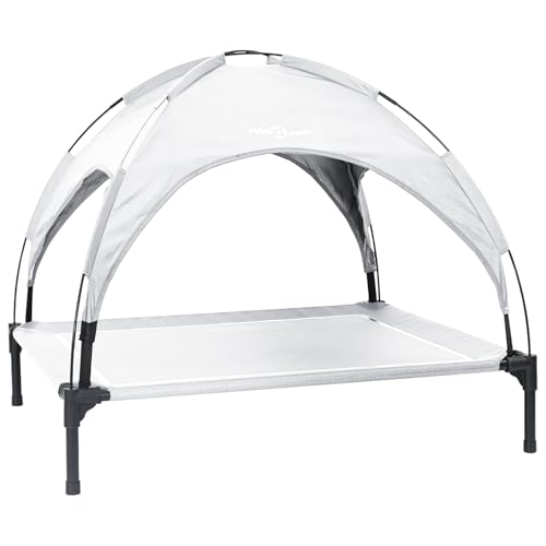 vidaXL Hochgestelltes Hundebett mit abnehmbarem Dach Silbergrau XL Stahl vidaXL Hochgestelltes Hundebett mit abnehmbarem Dach Silbergrau XL Stahl von vidaXL