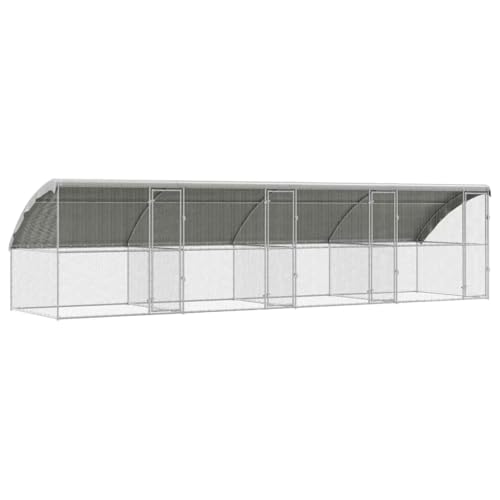 vidaXL Hühnergehege - Moderner Stall für Hühner, im Freien nutzen, ideal als Gartenvoliere oder Tierunterkunft aus Metall und Stahl von vidaXL