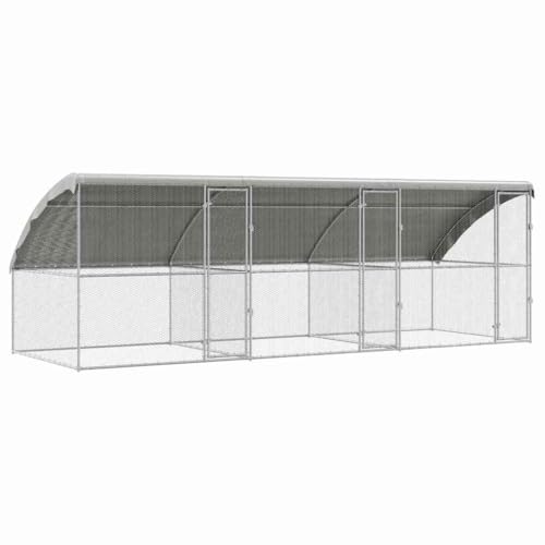 vidaXL Hühnergehege für draußen – Gartenvoliere, Stift und Geflügelunterkunft im modernen Design aus Metall und Stahl von vidaXL