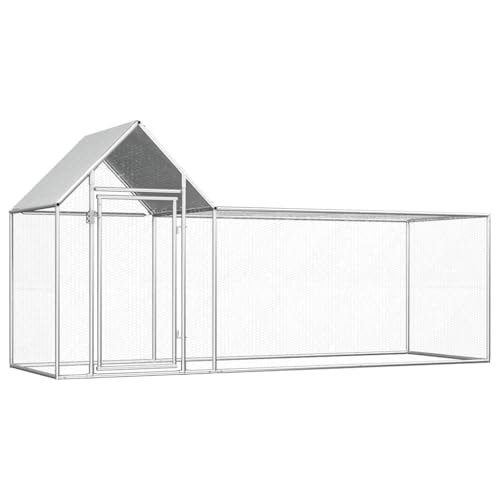 vidaXL Hühnerstall 3x1x1,5 m Silber verzinkter Stahl Wasserabweisend Geräumig Bequem Drahtgitter vidaXL Hühnerstall 3x1x1,5 m Silber verzinkter Stahl Wasserabweisend Geräumig Bequem Drahtgitter von vidaXL