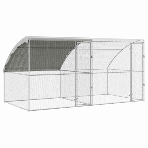 vidaXL Hühnerstall – Geflügelkäfig für draußen, Tiergehege, Garten, Hühnerhaus, Unterschlupf, Gehege von vidaXL