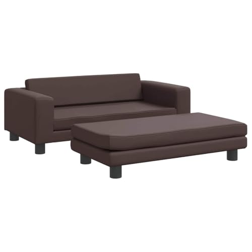 vidaXL Hundebett, Hundekissen mit Verlängerung für extra Schlafbereich, Hundesofa Hundecouch für kleine Hunde Haustiere, Haustierbett Katzenbett, Braun Kunstleder vidaXL Hundebett, Hundekissen mit Verlängerung für extra Schlafbereich, Hundesofa Hundecouch für kleine Hunde Haustiere, Haustierbett Katzenbett, Braun Kunstleder von vidaXL
