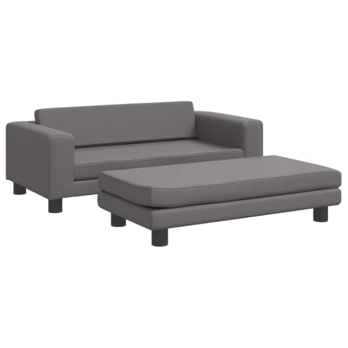 vidaXL Hundebett, Hundekissen mit Verlängerung für extra Schlafbereich, Hundesofa Hundecouch für kleine Hunde Haustiere, Haustierbett Katzenbett, Grau Kunstleder vidaXL Hundebett, Hundekissen mit Verlängerung für extra Schlafbereich, Hundesofa Hundecouch für kleine Hunde Haustiere, Haustierbett Katzenbett, Grau Kunstleder von vidaXL