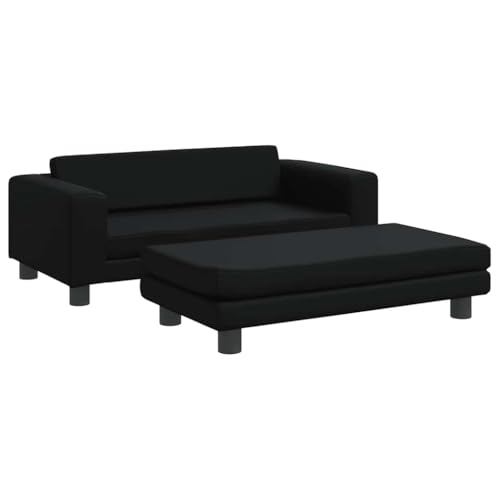 vidaXL Hundebett, Hundekissen mit Verlängerung für extra Schlafbereich, Hundesofa Hundecouch für kleine Hunde Haustiere, Haustierbett Katzenbett, Schwarz Kunstleder vidaXL Hundebett, Hundekissen mit Verlängerung für extra Schlafbereich, Hundesofa Hundecouch für kleine Hunde Haustiere, Haustierbett Katzenbett, Schwarz Kunstleder von vidaXL