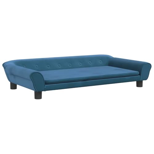 vidaXL Hundebett, Hundekissen mit weicher Polsterung, Hundesofa Hundecouch für kleine Hunde Haustiere, Haustierbett Katzenbett, Blau Samt vidaXL Hundebett, Hundekissen mit weicher Polsterung, Hundesofa Hundecouch für kleine Hunde Haustiere, Haustierbett Katzenbett, Blau Samt von vidaXL