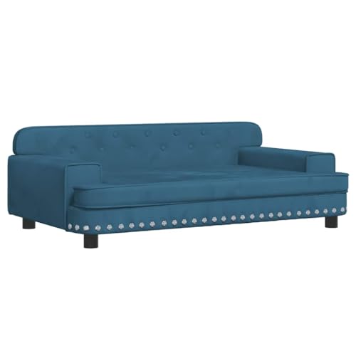 vidaXL Hundebett, Hundekissen mit weicher Polsterung, Hundesofa Hundecouch für kleine Hunde Haustiere, Haustierbett Katzenbett, Blau Samt vidaXL Hundebett, Hundekissen mit weicher Polsterung, Hundesofa Hundecouch für kleine Hunde Haustiere, Haustierbett Katzenbett, Blau Samt von vidaXL