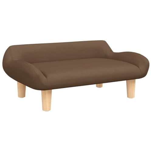 vidaXL Hundebett, Hundekissen mit weicher Polsterung, Hundesofa Hundecouch für kleine Hunde Haustiere, Haustierbett Katzenbett, Braun Stoff von vidaXL