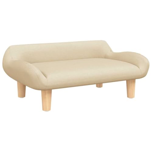 vidaXL Hundebett, Hundekissen mit weicher Polsterung, Hundesofa Hundecouch für kleine Hunde Haustiere, Haustierbett Katzenbett, Creme Stoff vidaXL Hundebett, Hundekissen mit weicher Polsterung, Hundesofa Hundecouch für kleine Hunde Haustiere, Haustierbett Katzenbett, Creme Stoff von vidaXL