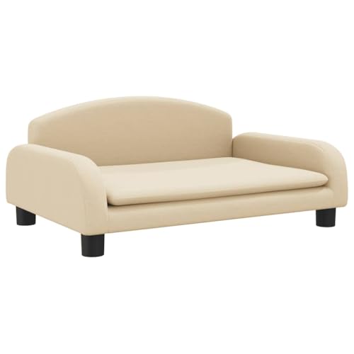 vidaXL Hundebett, Hundekissen mit weicher Polsterung, Hundesofa Hundecouch für kleine Hunde Haustiere, Haustierbett Katzenbett, Creme Stoff vidaXL Hundebett, Hundekissen mit weicher Polsterung, Hundesofa Hundecouch für kleine Hunde Haustiere, Haustierbett Katzenbett, Creme Stoff von vidaXL