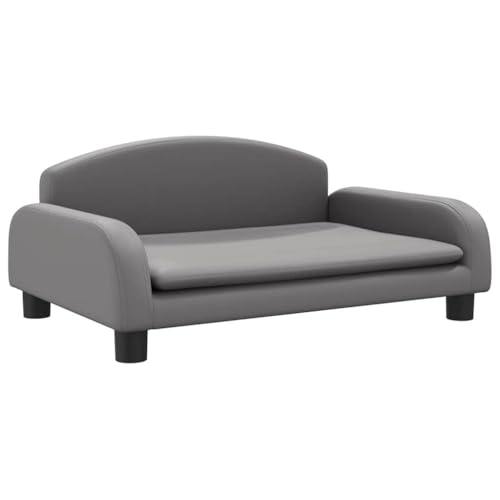 vidaXL Hundebett, Hundekissen mit weicher Polsterung, Hundesofa Hundecouch für kleine Hunde Haustiere, Haustierbett Katzenbett, Grau Kunstleder vidaXL Hundebett, Hundekissen mit weicher Polsterung, Hundesofa Hundecouch für kleine Hunde Haustiere, Haustierbett Katzenbett, Grau Kunstleder von vidaXL