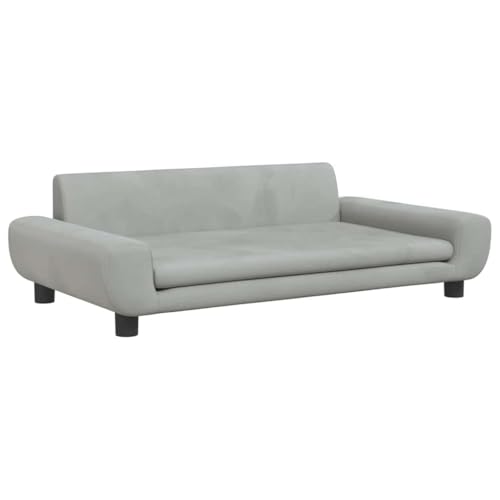 vidaXL Hundebett, Hundekissen mit weicher Polsterung, Hundesofa Hundecouch für kleine Hunde Haustiere, Haustierbett Katzenbett, Hellgrau Samt vidaXL Hundebett, Hundekissen mit weicher Polsterung, Hundesofa Hundecouch für kleine Hunde Haustiere, Haustierbett Katzenbett, Hellgrau Samt von vidaXL