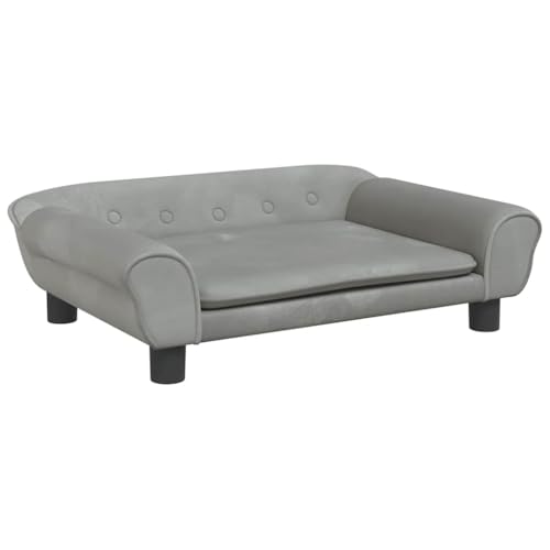 vidaXL Hundebett, Hundekissen mit weicher Polsterung, Hundesofa Hundecouch für kleine Hunde Haustiere, Haustierbett Katzenbett, Hellgrau Samt vidaXL Hundebett, Hundekissen mit weicher Polsterung, Hundesofa Hundecouch für kleine Hunde Haustiere, Haustierbett Katzenbett, Hellgrau Samt von vidaXL