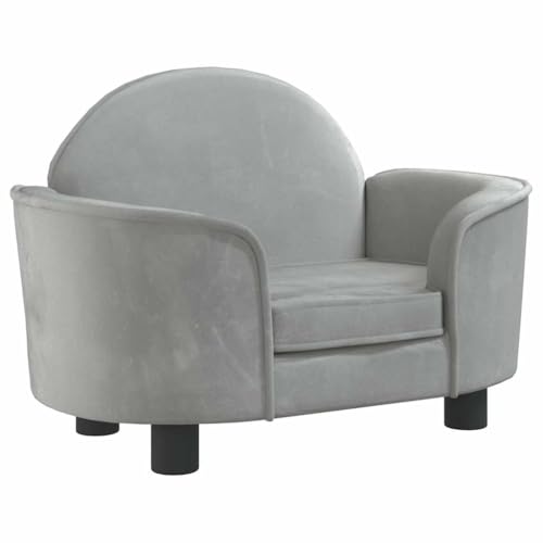 vidaXL Hundebett, Hundekissen mit weicher Polsterung, Hundesofa Hundecouch für kleine Hunde Haustiere, Haustierbett Katzenbett, Hellgrau Samt vidaXL Hundebett, Hundekissen mit weicher Polsterung, Hundesofa Hundecouch für kleine Hunde Haustiere, Haustierbett Katzenbett, Hellgrau Samt von vidaXL