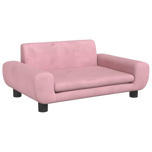 vidaXL Hundebett, Hundekissen mit weicher Polsterung, Hundesofa Hundecouch für kleine Hunde Haustiere, Haustierbett Katzenbett, Rosa Samt vidaXL Hundebett, Hundekissen mit weicher Polsterung, Hundesofa Hundecouch für kleine Hunde Haustiere, Haustierbett Katzenbett, Rosa Samt von vidaXL