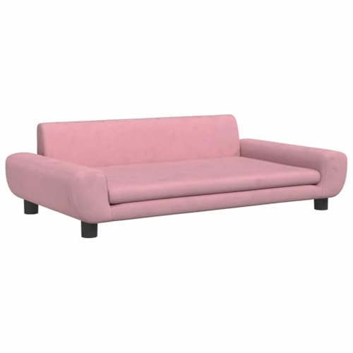 vidaXL Hundebett, Hundekissen mit weicher Polsterung, Hundesofa Hundecouch für kleine Hunde Haustiere, Haustierbett Katzenbett, Rosa Samt von vidaXL