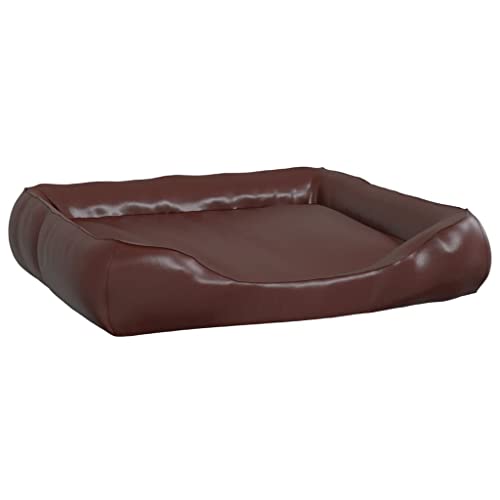 vidaXL Hundebett Braun 105x80x25cm Kunstleder Hundekorb Hundesofa Hundekissen vidaXL Hundebett Braun 105x80x25cm Kunstleder Hundekorb Hundesofa Hundekissen von vidaXL