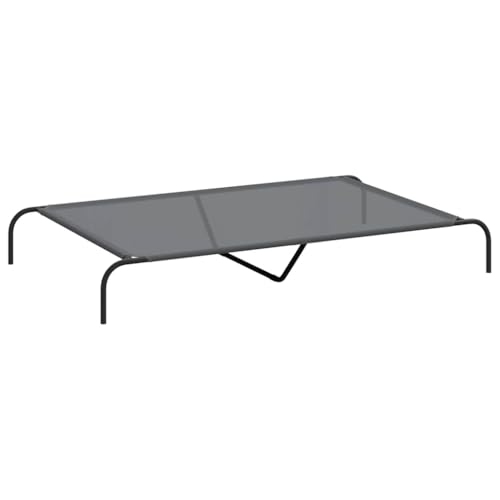 vidaXL Hundebett Erhöht Grau 150x90x20 cm Textilene und Stahl, Hundeliege, Hundesofa, Hundecouch, Haustierliege, Hunde Schlafplatz, Outdoor-Hundebett vidaXL Hundebett Erhöht Grau 150x90x20 cm Textilene und Stahl, Hundeliege, Hundesofa, Hundecouch, Haustierliege, Hunde Schlafplatz, Outdoor-Hundebett von vidaXL