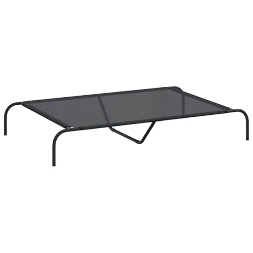 vidaXL Hundebett Erhöht Schwarz 130x80x20 cm Textilene und Stahl, Hundeliege, Hundesofa, Hundecouch, Haustierliege, Hunde Schlafplatz vidaXL Hundebett Erhöht Schwarz 130x80x20 cm Textilene und Stahl, Hundeliege, Hundesofa, Hundecouch, Haustierliege, Hunde Schlafplatz von vidaXL