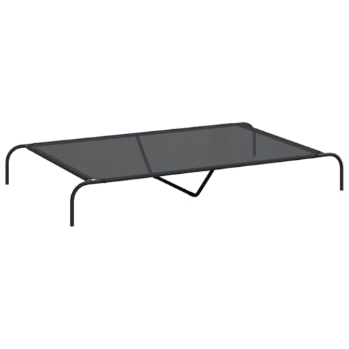vidaXL Hundebett Erhöht Schwarz 150x90x20 cm Textilene und Stahl, Hundeliege, Hundesofa, Hundecouch, Haustierliege, Hunde Schlafplatz vidaXL Hundebett Erhöht Schwarz 150x90x20 cm Textilene und Stahl, Hundeliege, Hundesofa, Hundecouch, Haustierliege, Hunde Schlafplatz von vidaXL