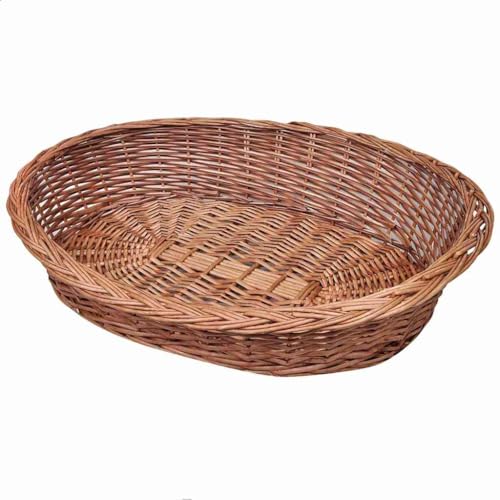 vidaXL Hundebett Haustierbett Hundemöbel Haustierbett Bett Hunde Hundekorb Katzenkorb Hundeschlafplatz Weide Natur 90 cm von vidaXL