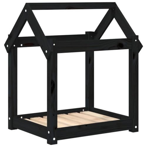 vidaXL Hundebett Schwarz 61x50x70 cm Massivholz Kiefer vidaXL Hundebett Schwarz 61x50x70 cm Massivholz Kiefer von vidaXL