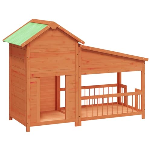 vidaXL Hundehütte, Hundehaus mit wasserfestem Dach, Kleintierhaus für Haustiere, Hundehäuschen Hundehöhle Outdoor, Braun 143x60,5x109cm Massivholz Kiefer vidaXL Hundehütte, Hundehaus mit wasserfestem Dach, Kleintierhaus für Haustiere, Hundehäuschen Hundehöhle Outdoor, Braun 143x60,5x109cm Massivholz Kiefer von vidaXL