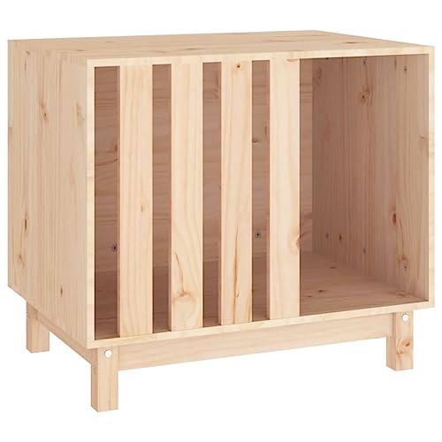 vidaXL Hundehütte 70x50x62cm Massivholz Kiefer Hundehaus Hundehöhle Hundebett von vidaXL