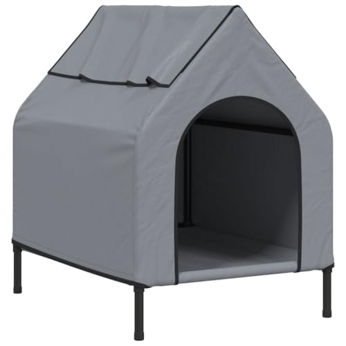 vidaXL Hundehütte, Hundehaus Erhöhtes Design, Hundehöhle mit Dach Stahlgestell, Hundebett Hundeliege Haustierhütte, Anthrazit Oxford-Gewebe Stahl vidaXL Hundehütte, Hundehaus Erhöhtes Design, Hundehöhle mit Dach Stahlgestell, Hundebett Hundeliege Haustierhütte, Anthrazit Oxford-Gewebe Stahl von vidaXL