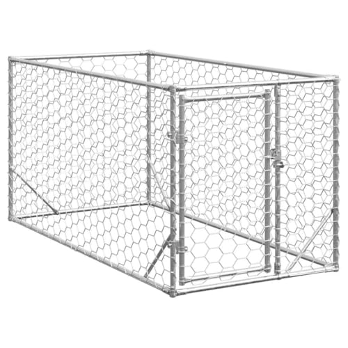vidaXL Outdoor-Hundezwinger mit Tür 2x1x1 m Verzinkter Stahl, Outdoor-Haustierkäfig, großer Hundekäfig, Hundezwinger, Outdoor-Hundehütte vidaXL Outdoor-Hundezwinger mit Tür 2x1x1 m Verzinkter Stahl, Outdoor-Haustierkäfig, großer Hundekäfig, Hundezwinger, Outdoor-Hundehütte von vidaXL