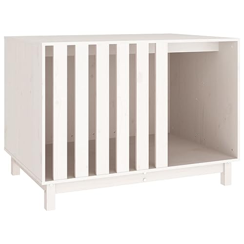 vidaXL Hundehütte Weiß 100x70x72cm Massivholz Kiefer Hundehaus Hundebett vidaXL Hundehütte Weiß 100x70x72cm Massivholz Kiefer Hundehaus Hundebett von vidaXL