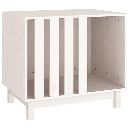 vidaXL Hundehütte Weiß 70x50x62 cm Massivholz Kiefer Hundehaus Hundebett vidaXL Hundehütte Weiß 70x50x62 cm Massivholz Kiefer Hundehaus Hundebett von vidaXL