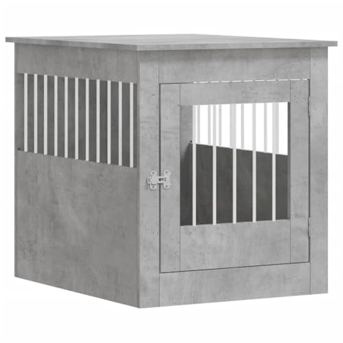 vidaXL Hundekäfig im Möbelstil, Abschließbar Hundebox mit Tür, Hundehütte Beistelltisch mit 2-in-1-Funktion, Hundehaus Haustierkäfig, Betongrau 64,5x80x71cm Holzwerkstoff vidaXL Hundekäfig im Möbelstil, Abschließbar Hundebox mit Tür, Hundehütte Beistelltisch mit 2-in-1-Funktion, Hundehaus Haustierkäfig, Betongrau 64,5x80x71cm Holzwerkstoff von vidaXL