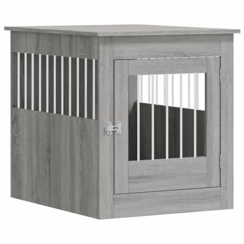 vidaXL Hundekäfig im Möbelstil, Abschließbar Hundebox mit Tür, Hundehütte Beistelltisch mit 2-in-1-Funktion, Hundehaus Haustierkäfig, Grau Sonoma 64,5x80x71cm Holzwerkstoff vidaXL Hundekäfig im Möbelstil, Abschließbar Hundebox mit Tür, Hundehütte Beistelltisch mit 2-in-1-Funktion, Hundehaus Haustierkäfig, Grau Sonoma 64,5x80x71cm Holzwerkstoff von vidaXL