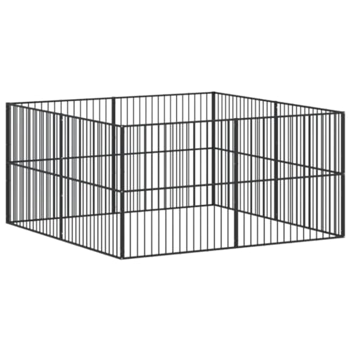 vidaXL Hundelaufstall 8-TLG. Schwarz Verzinkter Stahl vidaXL Hundelaufstall 8-TLG. Schwarz Verzinkter Stahl von vidaXL
