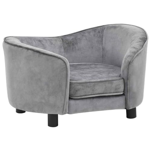 vidaXL Hundesofa Grau 69x49x40cm Plüsch Hundecouch Hundebett Haustiersofa vidaXL Hundesofa Grau 69x49x40cm Plüsch Hundecouch Hundebett Haustiersofa von vidaXL