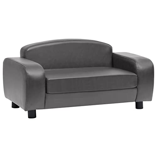 vidaXL Hundesofa Grau 80x50x40cm Kunstleder Hundecouch Hundebett Haustiersofa vidaXL Hundesofa Grau 80x50x40cm Kunstleder Hundecouch Hundebett Haustiersofa von vidaXL