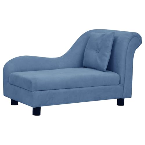 vidaXL Hundesofa mit Kissen Blau 83x44x44cm Plüsch Katzen Hundecouch Hundebett vidaXL Hundesofa mit Kissen Blau 83x44x44cm Plüsch Katzen Hundecouch Hundebett von vidaXL