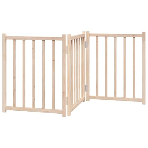vidaXL Hundetor 3-TLG., Hundegitter Faltbar Pflegeleicht, Schutzgitter für Wohnzimmer Küche Treppe, Haustiertor Türschutzgitter, Massivholz Tanne vidaXL Hundetor 3-TLG., Hundegitter Faltbar Pflegeleicht, Schutzgitter für Wohnzimmer Küche Treppe, Haustiertor Türschutzgitter, Massivholz Tanne von vidaXL
