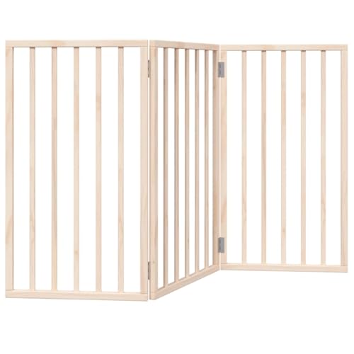 vidaXL Hundetor 3-TLG., Hundegitter Faltbar Pflegeleicht, Schutzgitter für Wohnzimmer Küche Treppe, Haustiertor Türschutzgitter, Pappelholz vidaXL Hundetor 3-TLG., Hundegitter Faltbar Pflegeleicht, Schutzgitter für Wohnzimmer Küche Treppe, Haustiertor Türschutzgitter, Pappelholz von vidaXL
