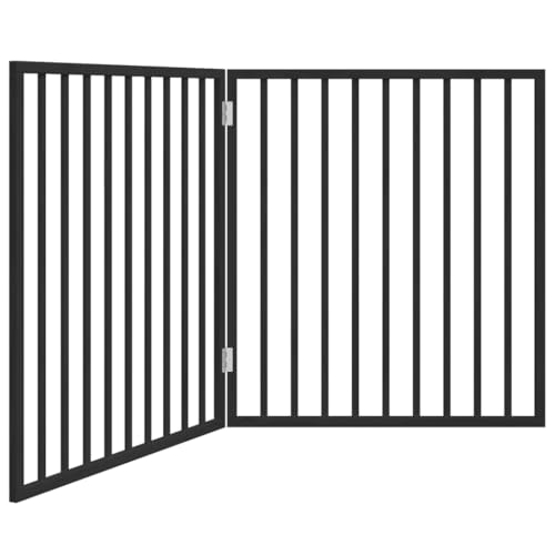 vidaXL Hundetor 3-TLG., Hundegitter Faltbar Pflegeleicht, Schutzgitter für Wohnzimmer Küche Treppe, Haustiertor Türschutzgitter, Schwarz Pappelholz vidaXL Hundetor 3-TLG., Hundegitter Faltbar Pflegeleicht, Schutzgitter für Wohnzimmer Küche Treppe, Haustiertor Türschutzgitter, Schwarz Pappelholz von vidaXL