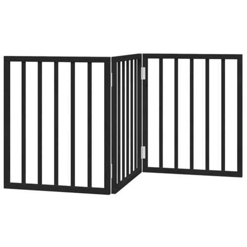 vidaXL Hundetor 3-TLG., Hundegitter Faltbar Pflegeleicht, Schutzgitter für Wohnzimmer Küche Treppe, Haustiertor Türschutzgitter, Schwarz Pappelholz vidaXL Hundetor 3-TLG., Hundegitter Faltbar Pflegeleicht, Schutzgitter für Wohnzimmer Küche Treppe, Haustiertor Türschutzgitter, Schwarz Pappelholz von vidaXL