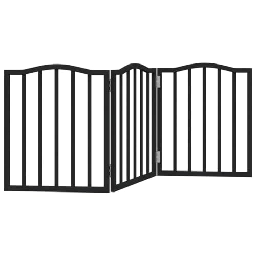 vidaXL Hundetor 3-TLG., Hundegitter Faltbar Pflegeleicht, Schutzgitter für Wohnzimmer Küche Treppe, Haustiertor Türschutzgitter, Schwarz Pappelholz vidaXL Hundetor 3-TLG., Hundegitter Faltbar Pflegeleicht, Schutzgitter für Wohnzimmer Küche Treppe, Haustiertor Türschutzgitter, Schwarz Pappelholz von vidaXL
