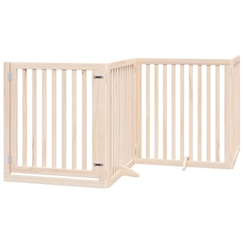 vidaXL Hundetor mit Tür 8-TLG., Absperrgitter Hunde, Treppenschutzgitter mit Füßen, Freistehendes Haustiertor Hundegitter Schutzgitter Faltbar, 640cm Pappelholz vidaXL Hundetor mit Tür 8-TLG., Absperrgitter Hunde, Treppenschutzgitter mit Füßen, Freistehendes Haustiertor Hundegitter Schutzgitter Faltbar, 640cm Pappelholz von vidaXL