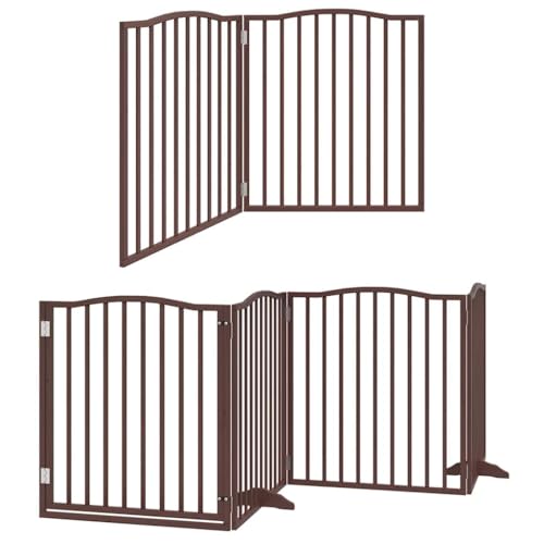 vidaXL Hundetor mit Tür Faltbar Absperrgitter Hunde Schutzgitter Pappelholz vidaXL Hundetor mit Tür Faltbar Absperrgitter Hunde Schutzgitter Pappelholz von vidaXL